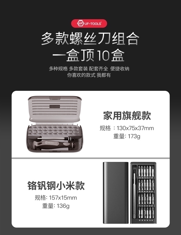 日常维修嘎嘎好用！友福工具32合一螺丝刀套装4.36元新低