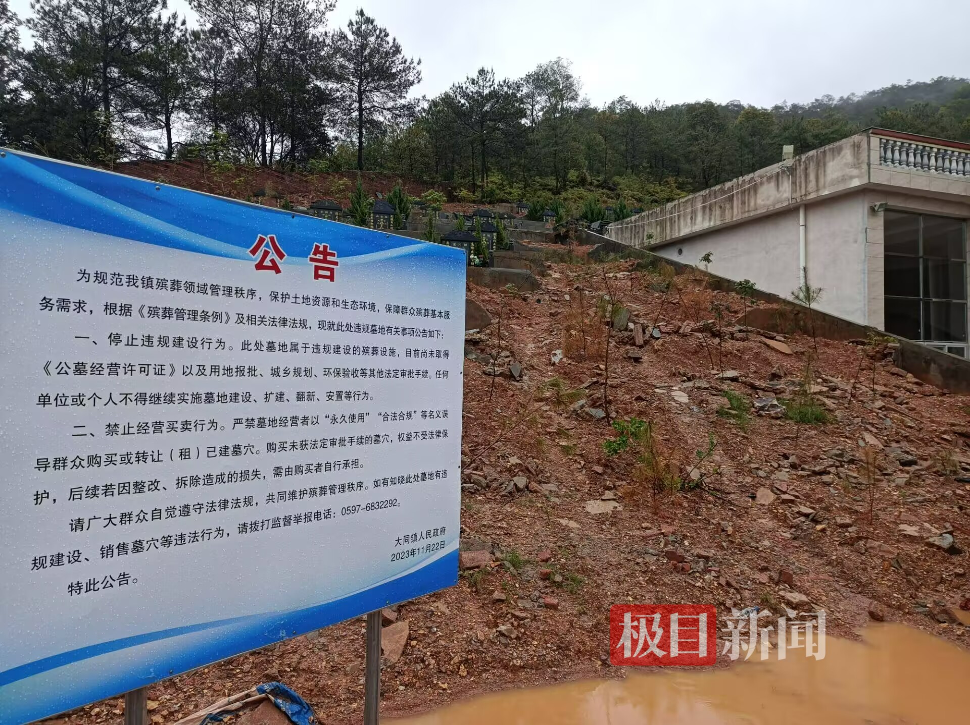 极目调查|龙岩长汀县一半山腰上现数百个违规墓穴，当地有多个违建墓地，单个墓售价3万多