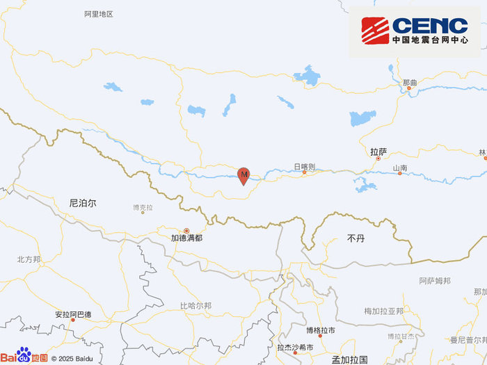 西藏日喀则市定日县发生3.1级地震，震源深度10千米