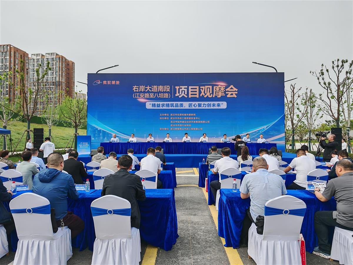 武汉白沙洲南北向将新增一条景观大道，长江右岸大道南段质量观摩会亮点纷呈