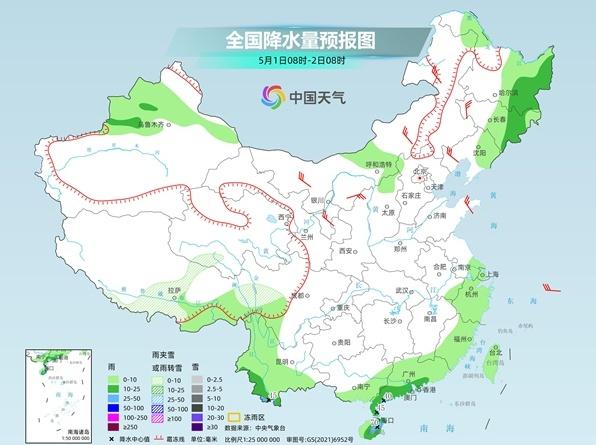 今明天东北等地迎明显降雨降温 南方多地五一转晴暖热升级