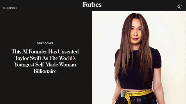30岁华裔将成最年轻白手起家女富豪 已超越霉霉！