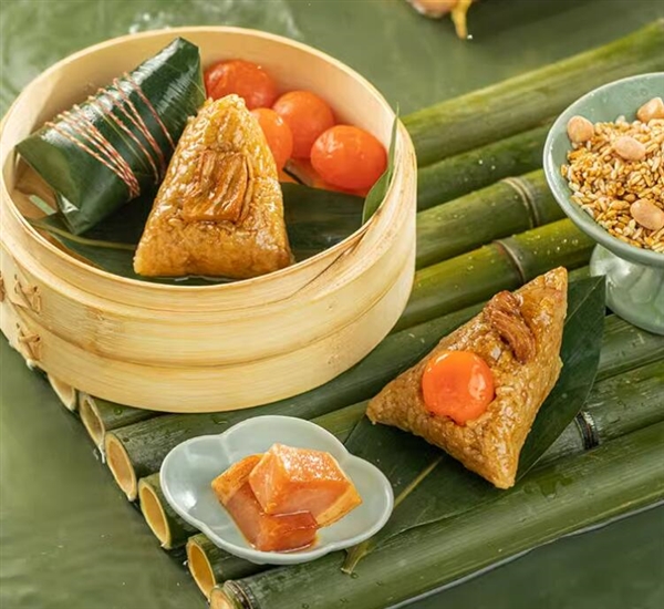 中华老字号：西安饭庄鲜肉等粽子组合9.8元6只