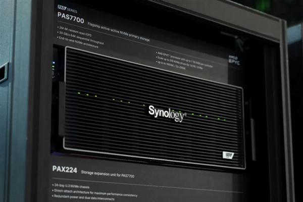 最高容量1.65PB！群晖发布NVMe全闪存储服务器PAS7700