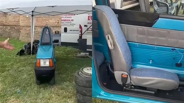 意大利牛人打造50厘米宽“纸片车”，功能齐全真能开上路！