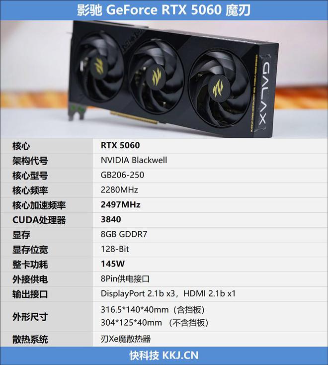 影驰RTX 5060魔刃显卡评测：SFF-Ready甜点 小型机箱也有不错的游戏性能